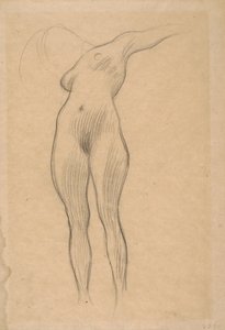 Femme flottante avec bras tendu (étude pour Médecine), 1900-1901